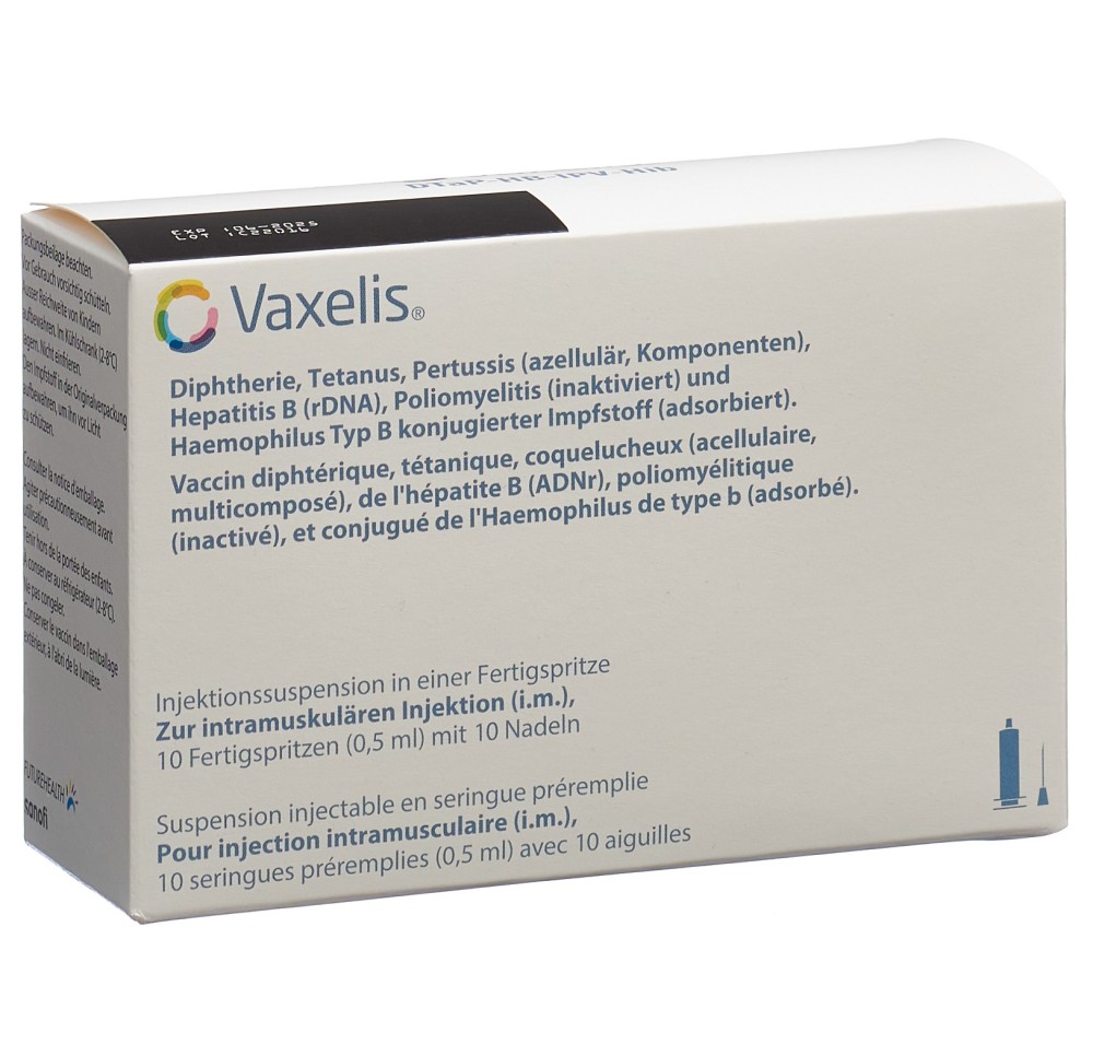 VAXELIS susp inj avec 1 aiguille 10 ser pré 0.5 ml