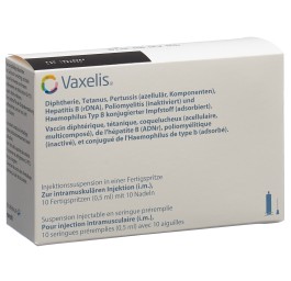 VAXELIS susp inj avec 1 aiguille 10 ser pré 0.5 ml