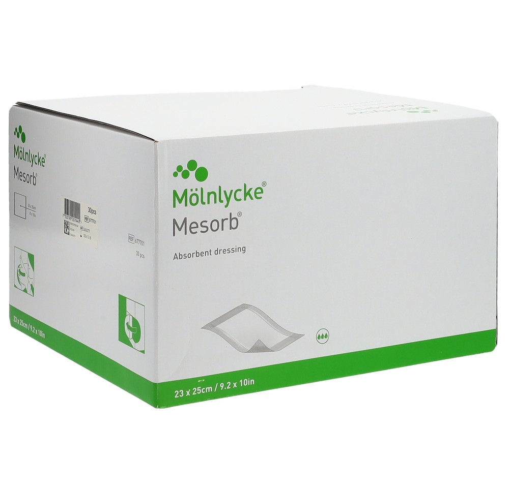 MESORB pansement absorbant 23x25cm stérile 30 pce