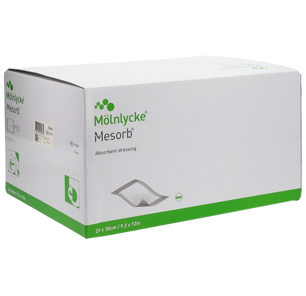 MESORB pansement absorbant 30x23cm stérile 30 pce