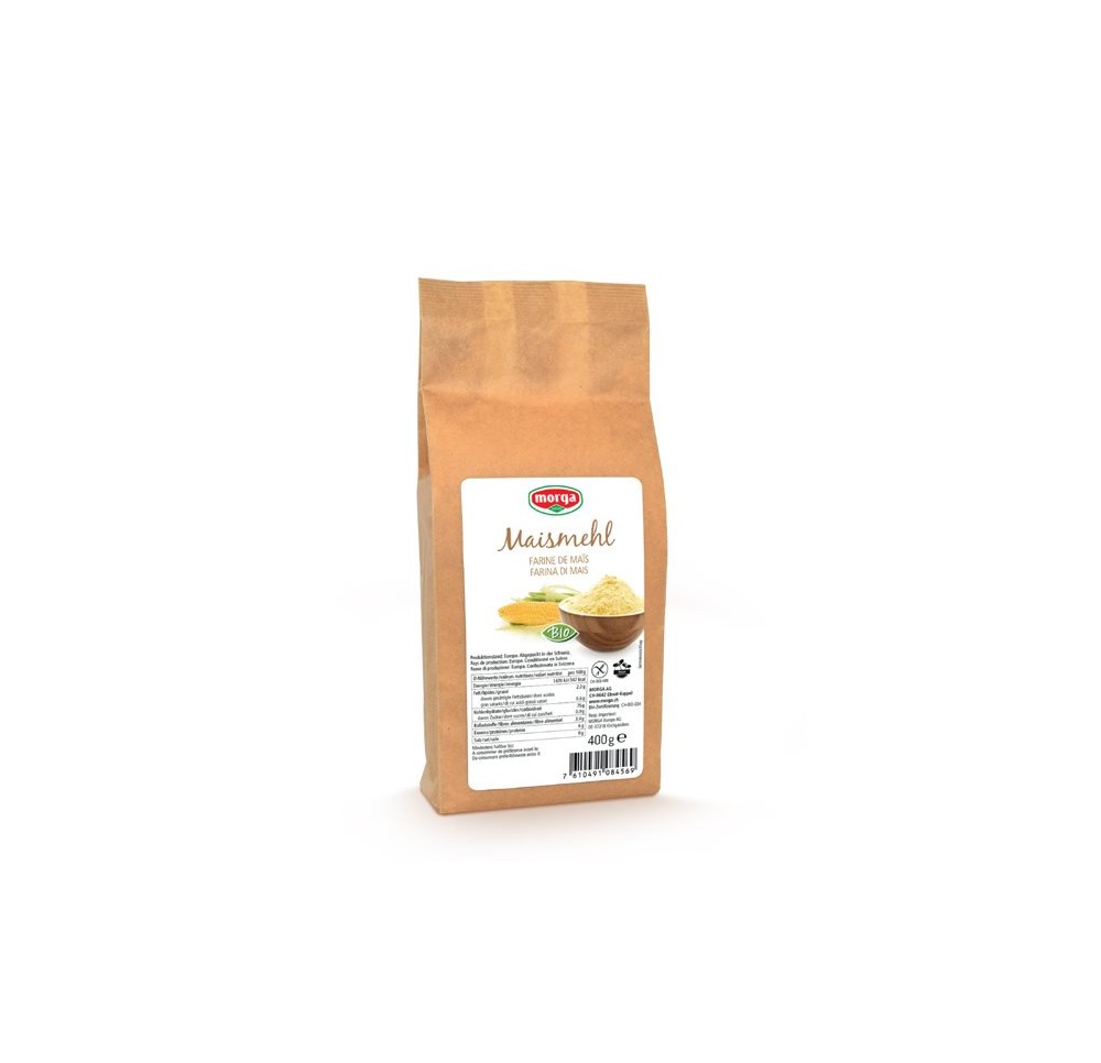 MORGA farine de maïs sans gluten bio sach 400 g MORGA farine de maïs sans gluten bio sach 400 g
