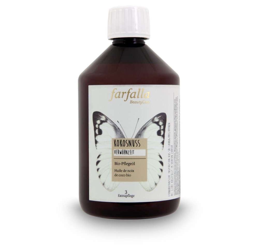 FARFALLA Huile de noix de coco bio 500 ml FARFALLA Huile de noix de coco bio 500 ml