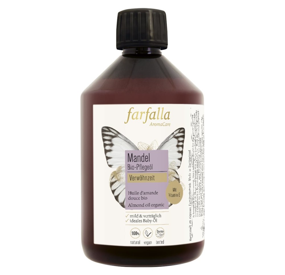 FARFALLA Huile d'amande douce bio 500 ml FARFALLA Huile d'amande douce bio 500 ml