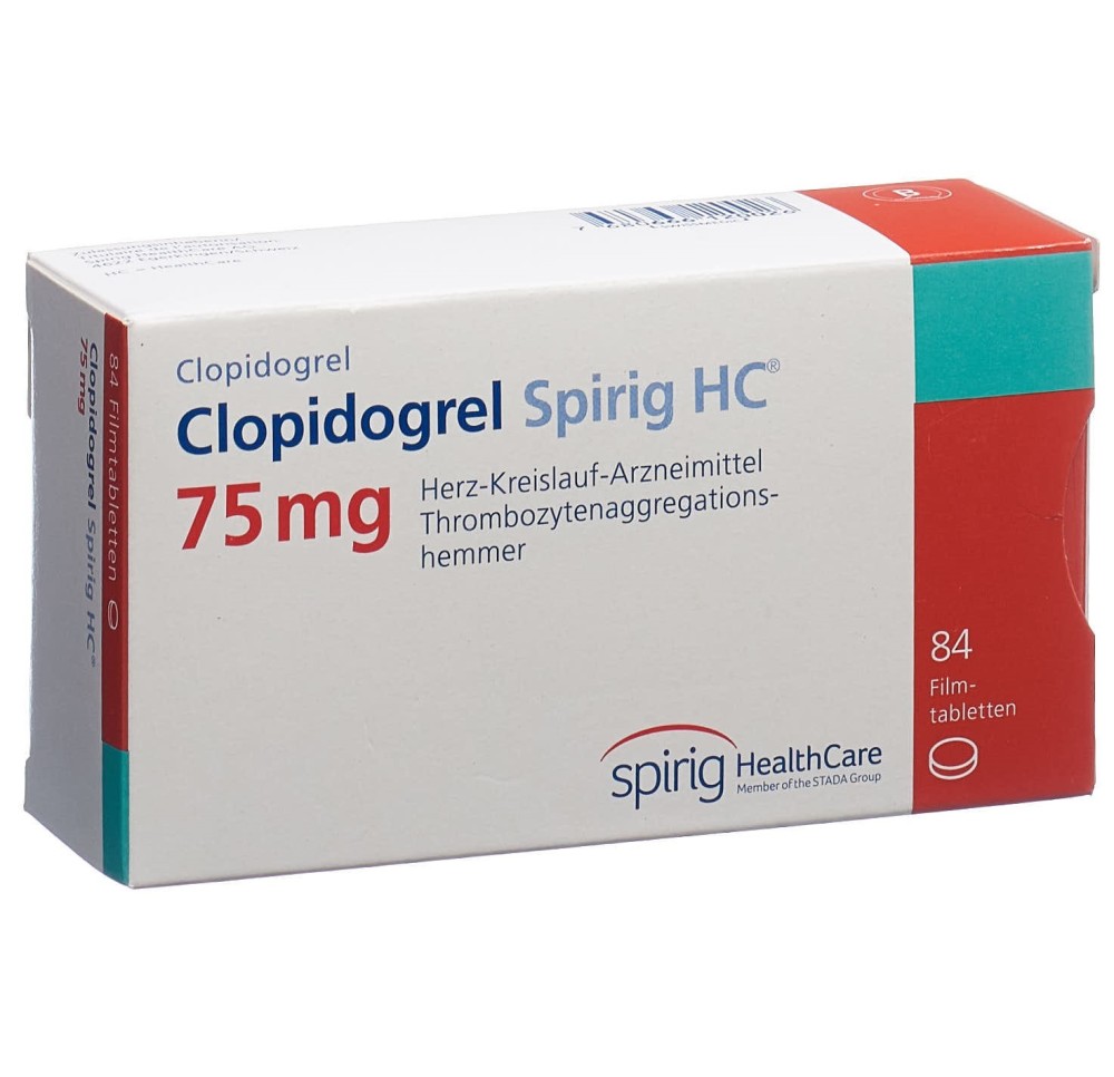 CLOPIDOGREL Spirig HC cpr pell 75 mg 84 pce CLOPIDOGREL Spirig HC cpr pell 75 mg 84 pce