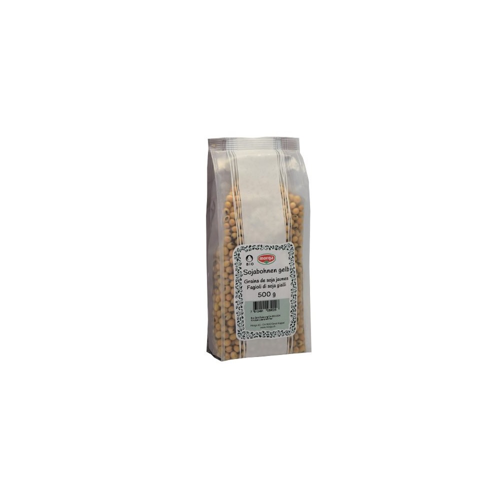 MORGA grains de soja jaunes bourgeon sach 500 g MORGA grains de soja jaunes bourgeon sach 500 g
