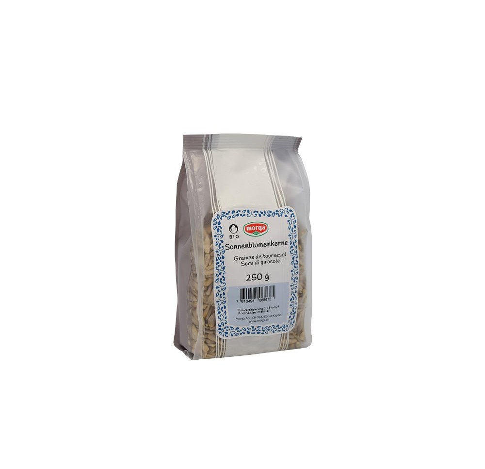 MORGA graines de tournesol bio bourgeon sach 250 g MORGA graines de tournesol bio bourgeon sach 250 g