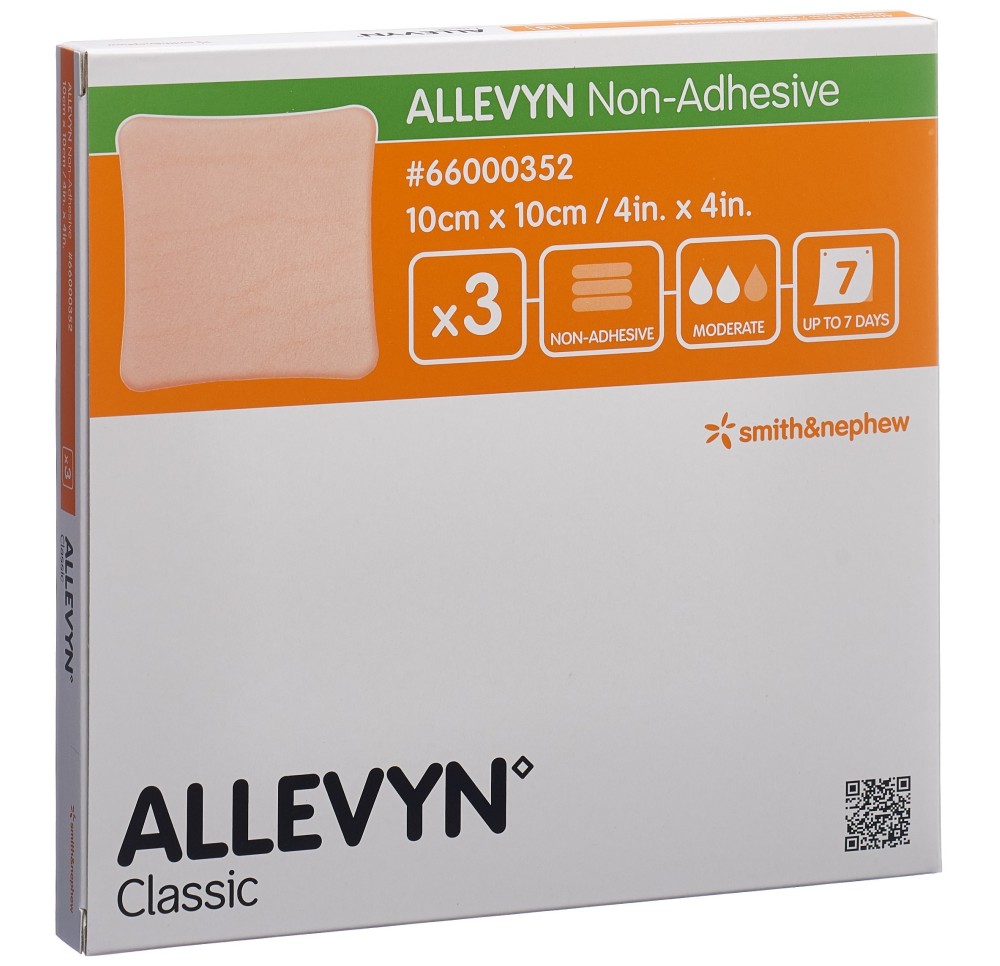 ALLEVYN NON-ADH pansement 10x10cm 3 pce
