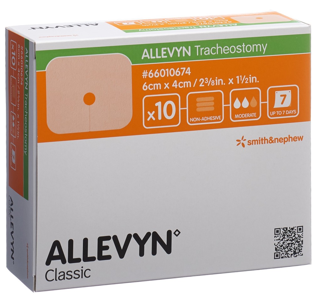 ALLEVYN TRACHEOSTOMY pansem vulnér 4x6cm 10 pce