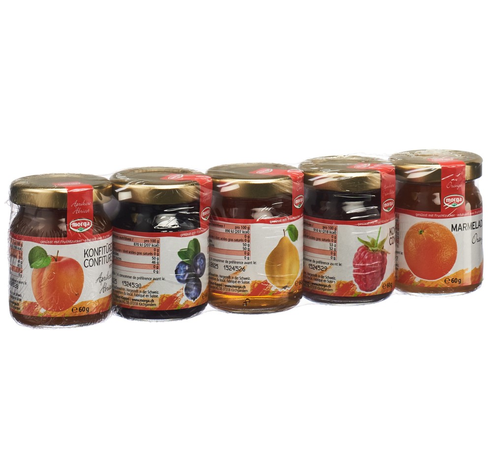 MORGA Midget confiture avec fructose 5 x 60 g