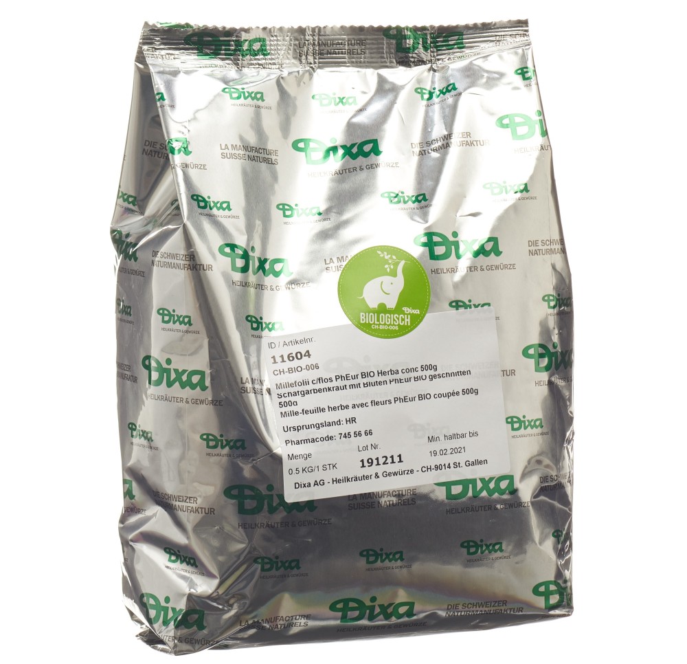 DIXA Mille-feuille herbe av fl PhEur BIO cou 500 g