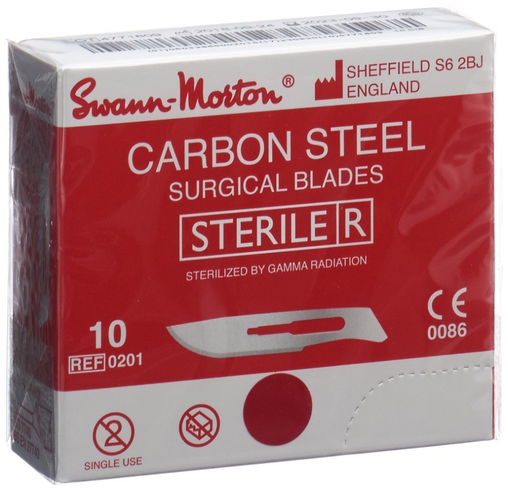 SWANN-MORTON Lames de bist stérile fig.10 100 pce