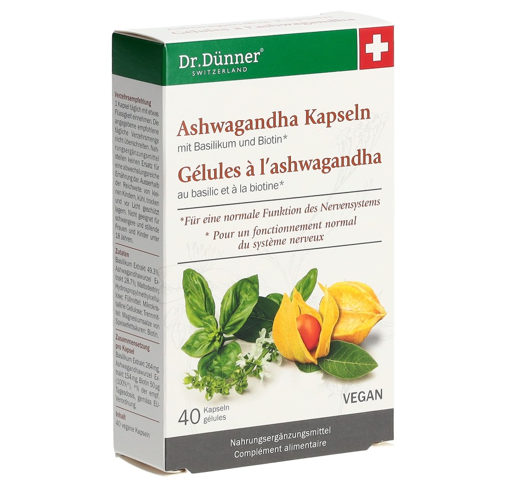 DÜNNER ashwagandha énerg+résist nerveu caps 40 pce