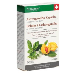 DÜNNER ashwagandha énerg+résist nerveu caps 40 pce