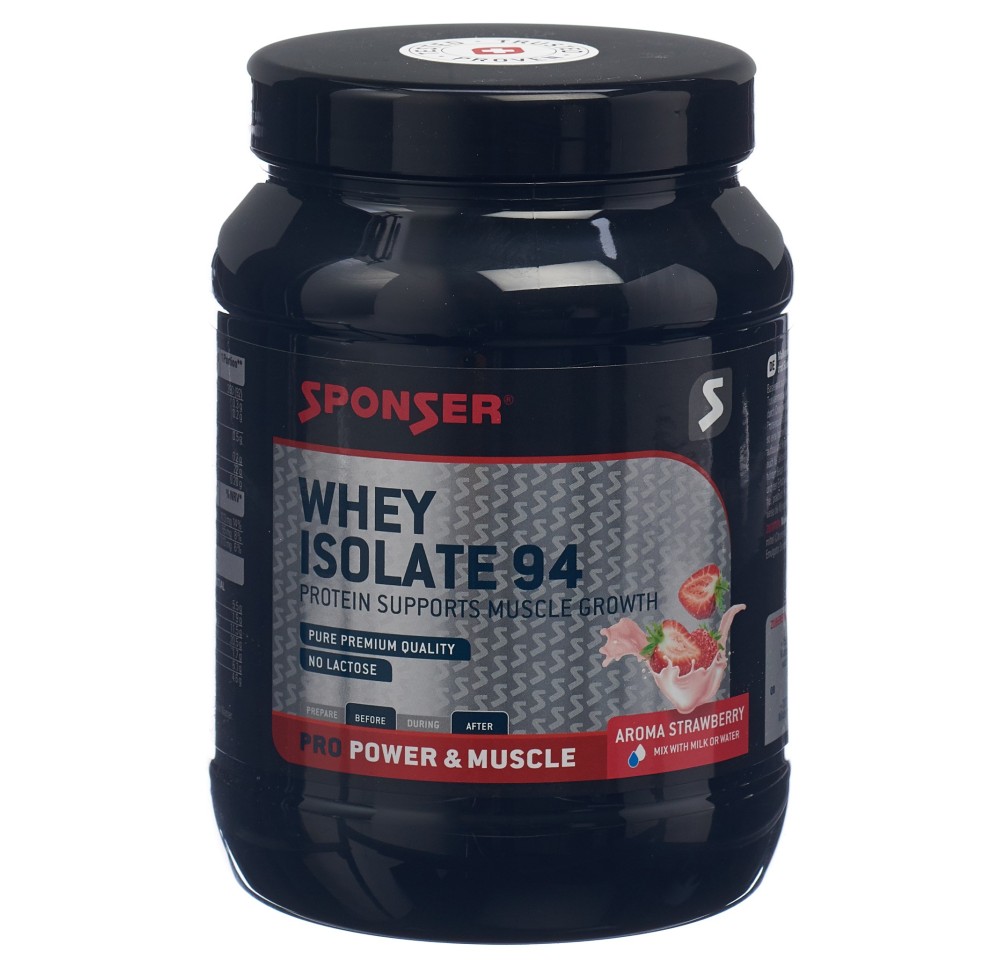 SPONSER Whey Isolate 94 Strawberry bte 425 g SPONSER Whey Isolate 94 Strawberry bte 425 g