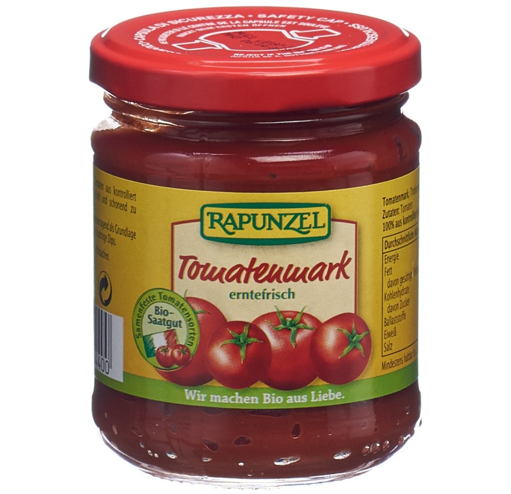 RAPUNZEL concentré tomates verre 200 g RAPUNZEL concentré tomates verre 200 g