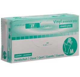 GRIBI gants examen vinyle M s poud non sté 100 pce