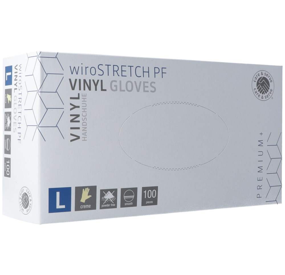GRIBI gants examen vinyle L s poud non sté 100 pce GRIBI gants examen vinyle L s poud non sté 100 pce