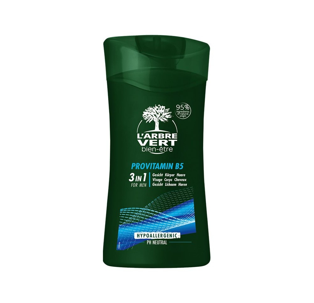 L'ARBRE VERT Crème douche éco Hom 3en1 d/f 250 ml L'ARBRE VERT Crème douche éco Hom 3en1 d/f 250 ml