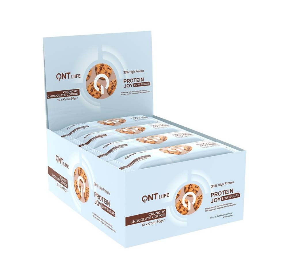 QNT 36% Protein Joy Bar Low Sug Cook&Cre 12 x 60 g QNT 36% Protein Joy Bar Low Sug Cook&Cre 12 x 60 g