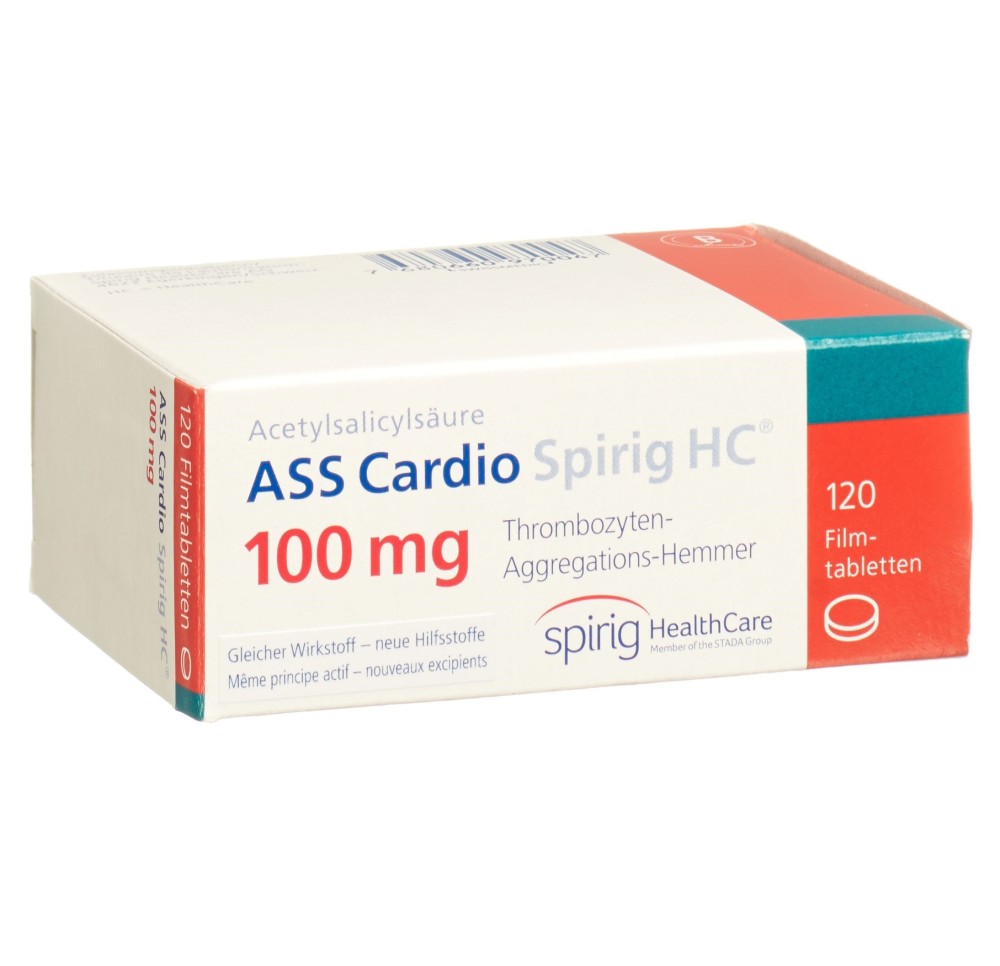 ASS CARDIO Spirig HC cpr pell 100 mg 120 pce ASS CARDIO Spirig HC cpr pell 100 mg 120 pce