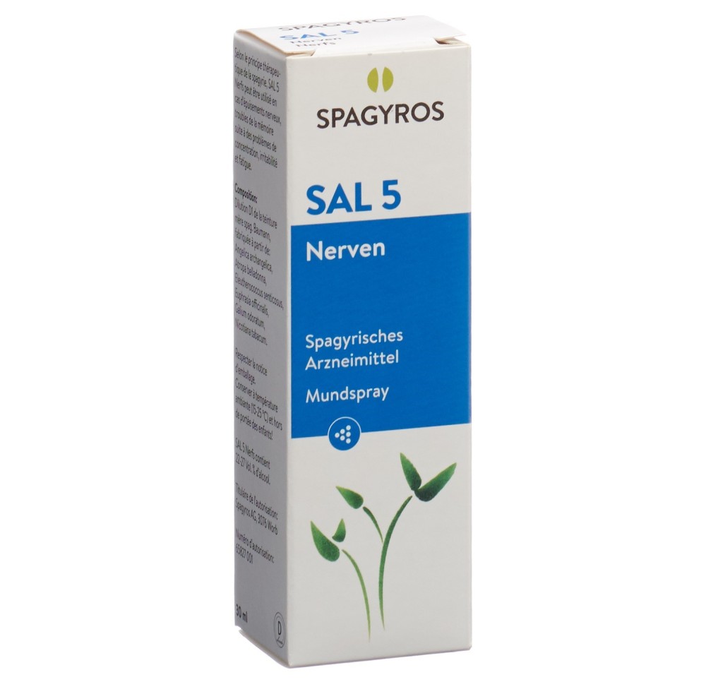 SPAGYROS SAL 5 nerfs spray buccal 30 ml SPAGYROS SAL 5 nerfs spray buccal 30 ml
