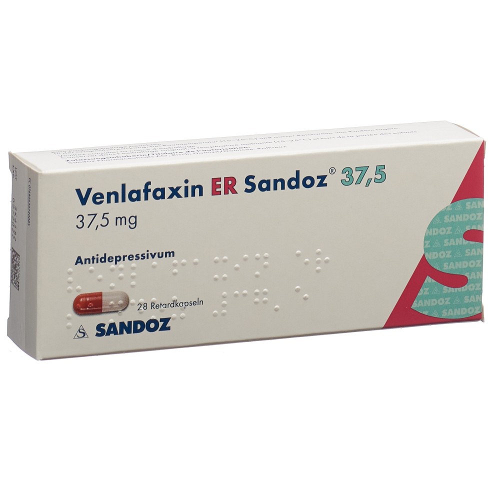 VENLAFAXINE ER Sandoz caps ret 37.5 mg 28 pce VENLAFAXINE ER Sandoz caps ret 37.5 mg 28 pce