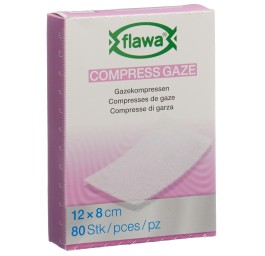 FLAWA compresse gaze coup 8x12cm réd germ 80 pce