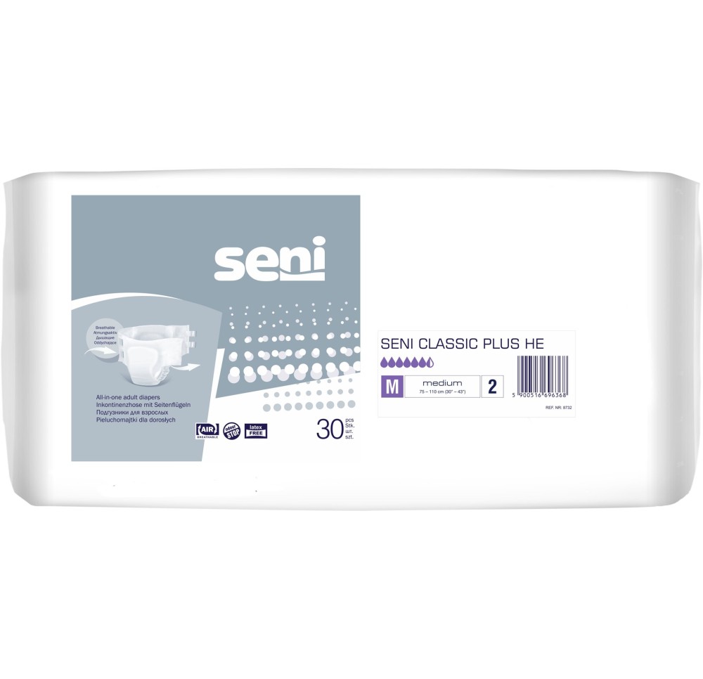 SENI Classic Plus HE changes complet M 4 x 30 pce
