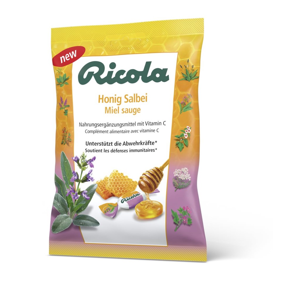 RICOLA Miel sauge avec sucre sach 75 g RICOLA Miel sauge avec sucre sach 75 g