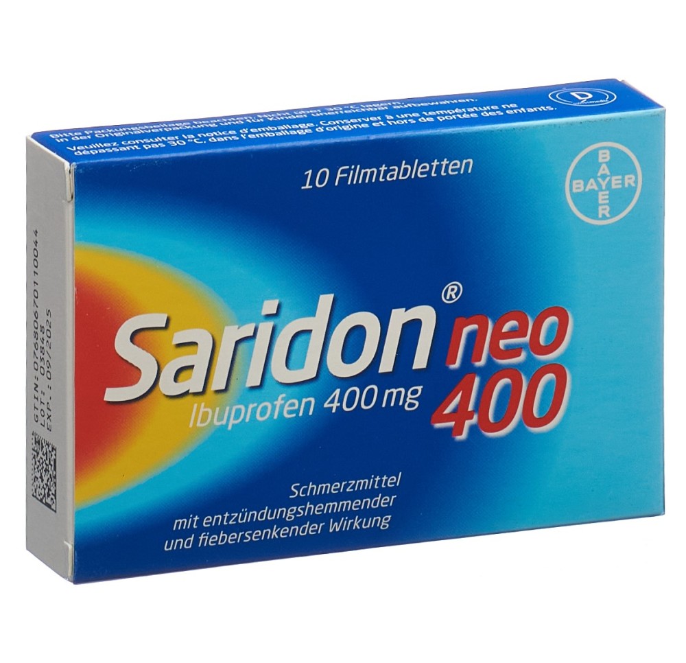 SARIDON neo cpr pell 400 mg 10 pce