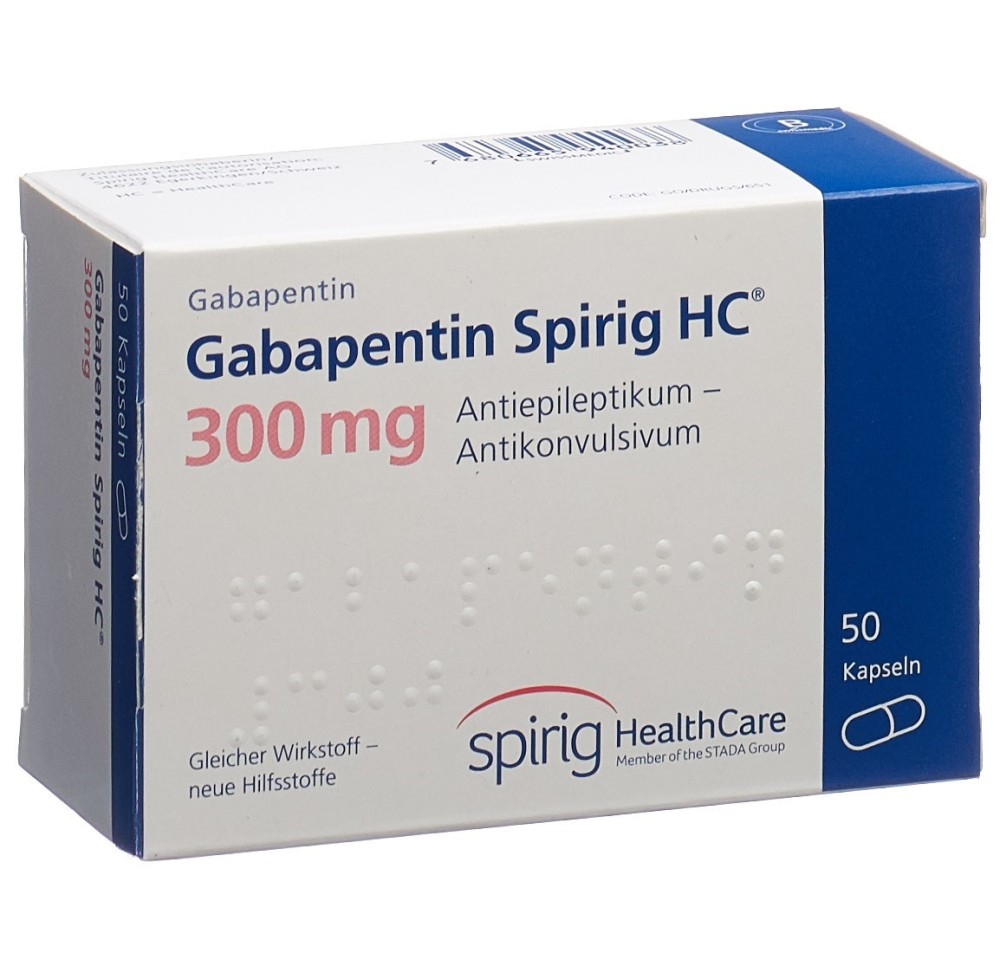 GABAPENTINE Spirig HC caps 300 mg 50 pce GABAPENTINE Spirig HC caps 300 mg 50 pce