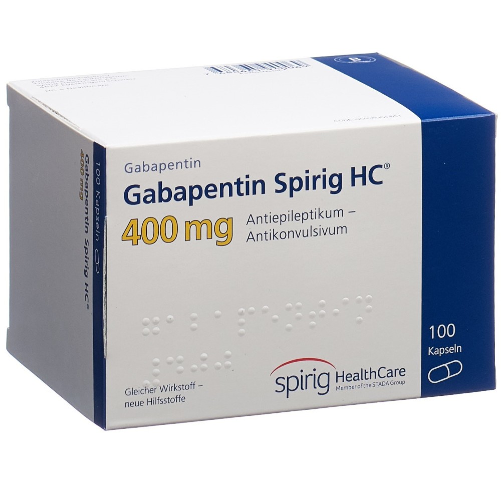 GABAPENTINE Spirig HC caps 400 mg 100 pce GABAPENTINE Spirig HC caps 400 mg 100 pce