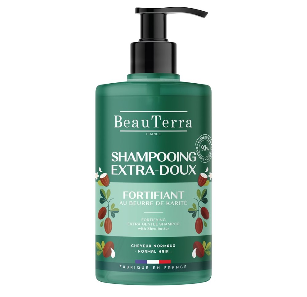 BEAUTERRA shampooing extra doux fortifiant 750 ml