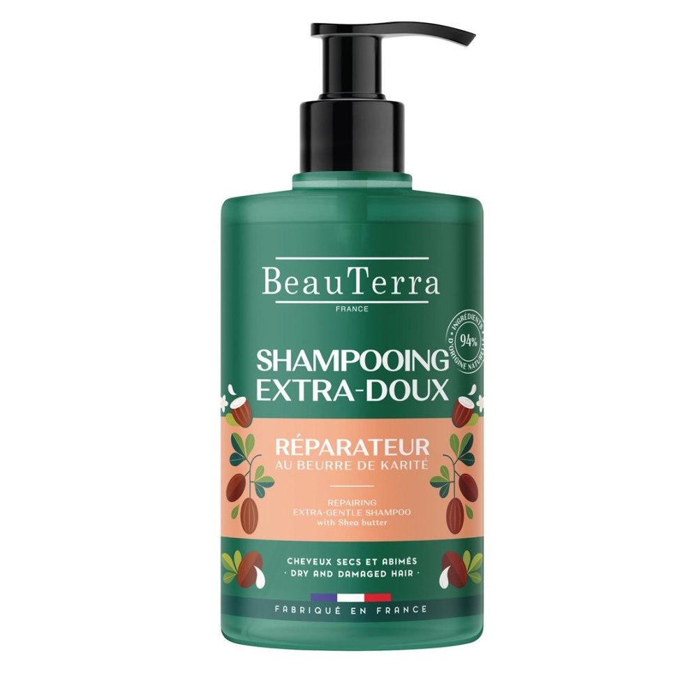 BEAUTERRA shampooing extra doux réparateur 750 ml