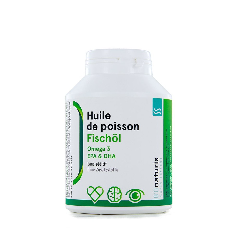 BIONATURIS huile de poisson caps 500 mg 240 pce