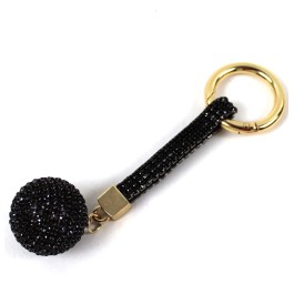 TOPTEAM porte clé boule strass noir OS