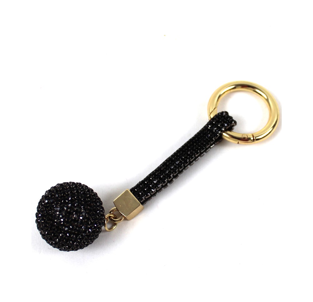 TOPTEAM porte clé boule strass noir OS