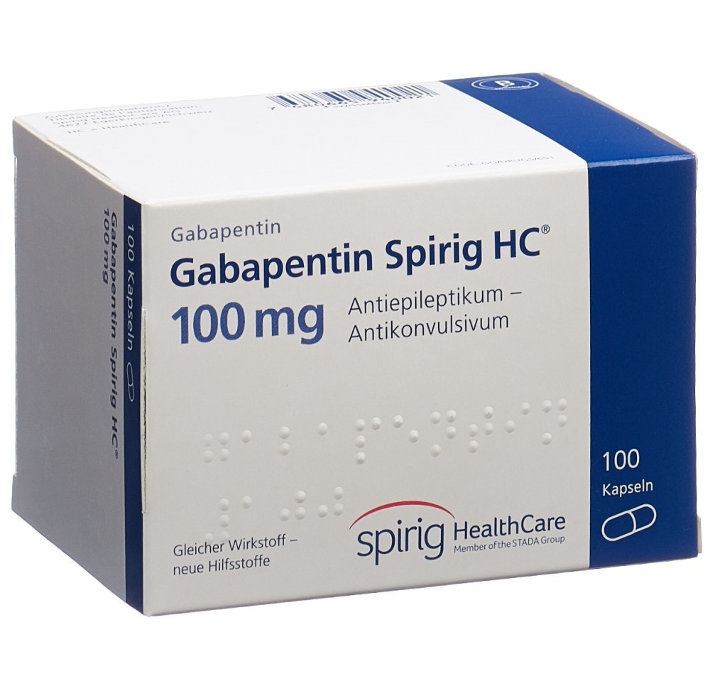 GABAPENTINE Spirig HC caps 100 mg 100 pce GABAPENTINE Spirig HC caps 100 mg 100 pce