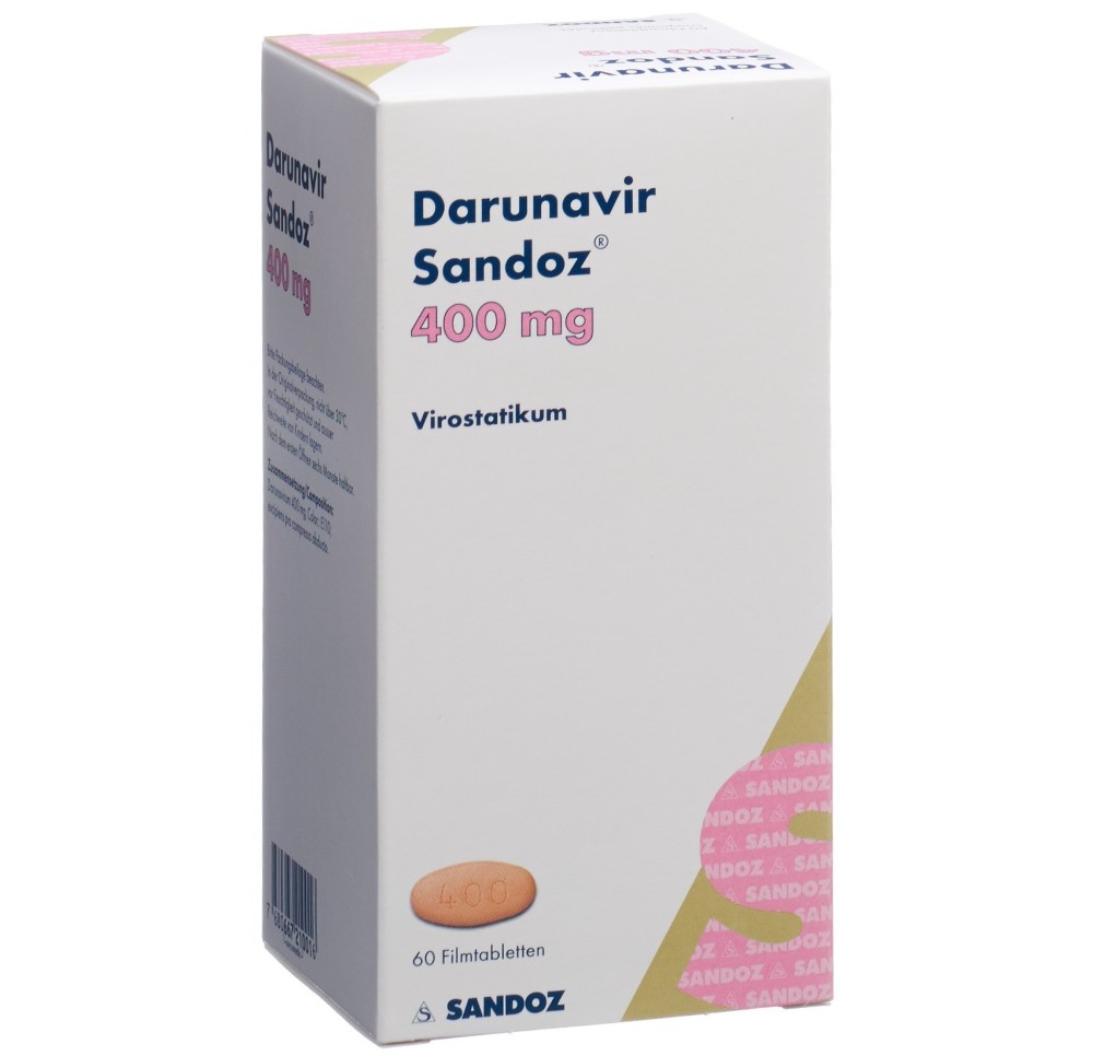 DARUNAVIR Sandoz cpr pell 400 mg bte 60 pce