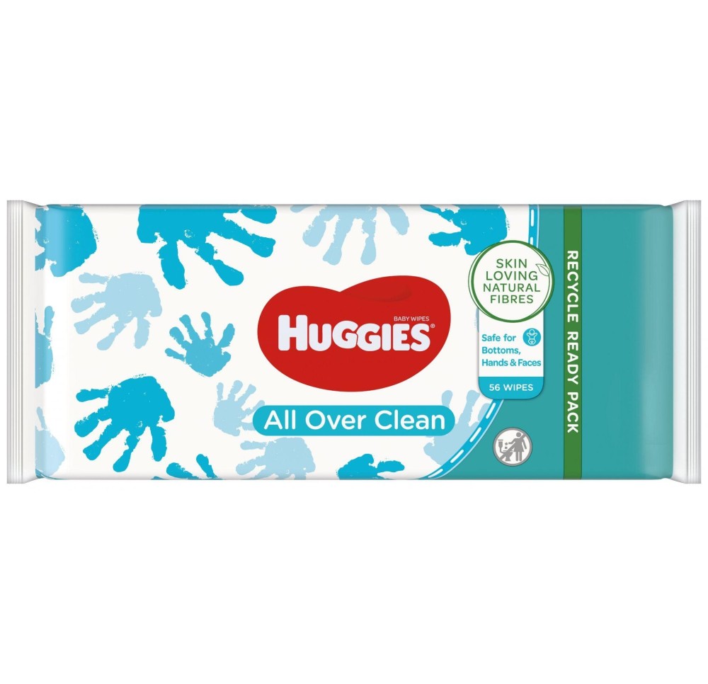 HUGGIES lingettes humides All Ov Clean 56 pce