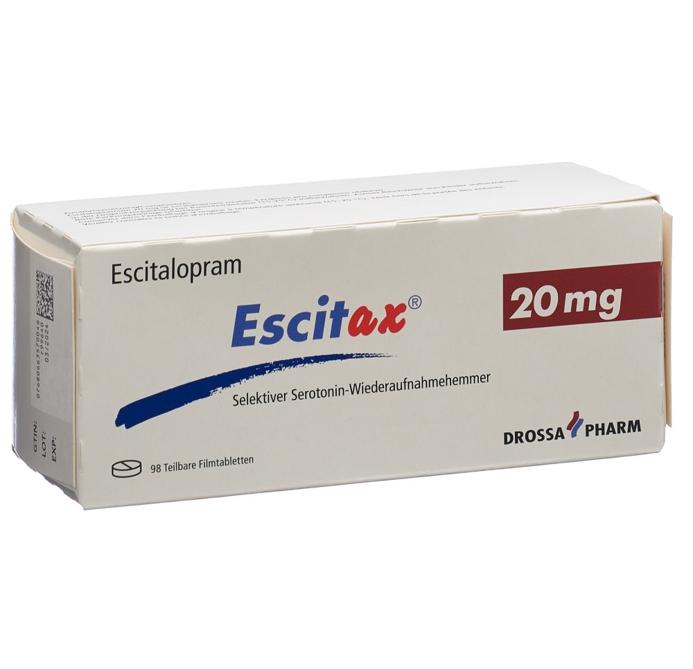 ESCITAX cpr pell 20 mg 98 pce ESCITAX cpr pell 20 mg 98 pce
