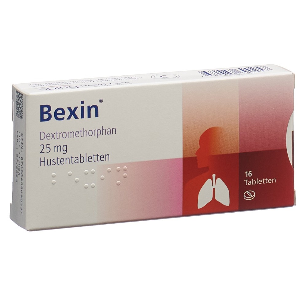 BEXINE comprimés contre la toux 25 mg 16 pce BEXINE comprimés contre la toux 25 mg 16 pce