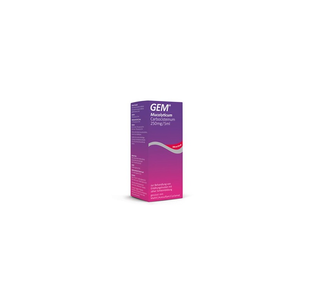 GEM Mucolytique sirop fl 200 ml GEM Mucolytique sirop fl 200 ml