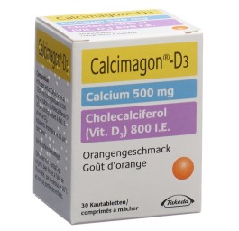 CALCIMAGON D3 cpr croquer 500/800 orange 30 pce