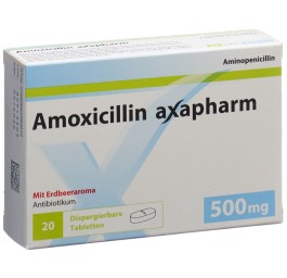 AMOXICILLINE axapharm cpr disp 500 mg 20 pce