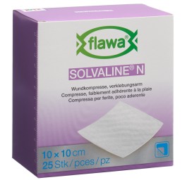 FLAWA Solvaline N compresses 10x10cm stér 25 pce