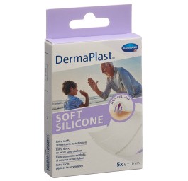 DERMAPLAST Soft Silicone 6x10cm 5 pce