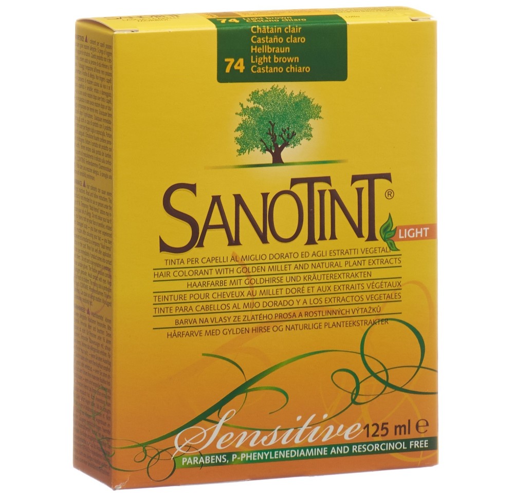 SANOTINT Sensitive teinture 74 châtain clair SANOTINT Sensitive teinture 74 châtain clair
