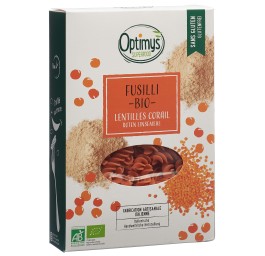 OPTIMYS Fusilli de lentilles corail Bio sach 250 g