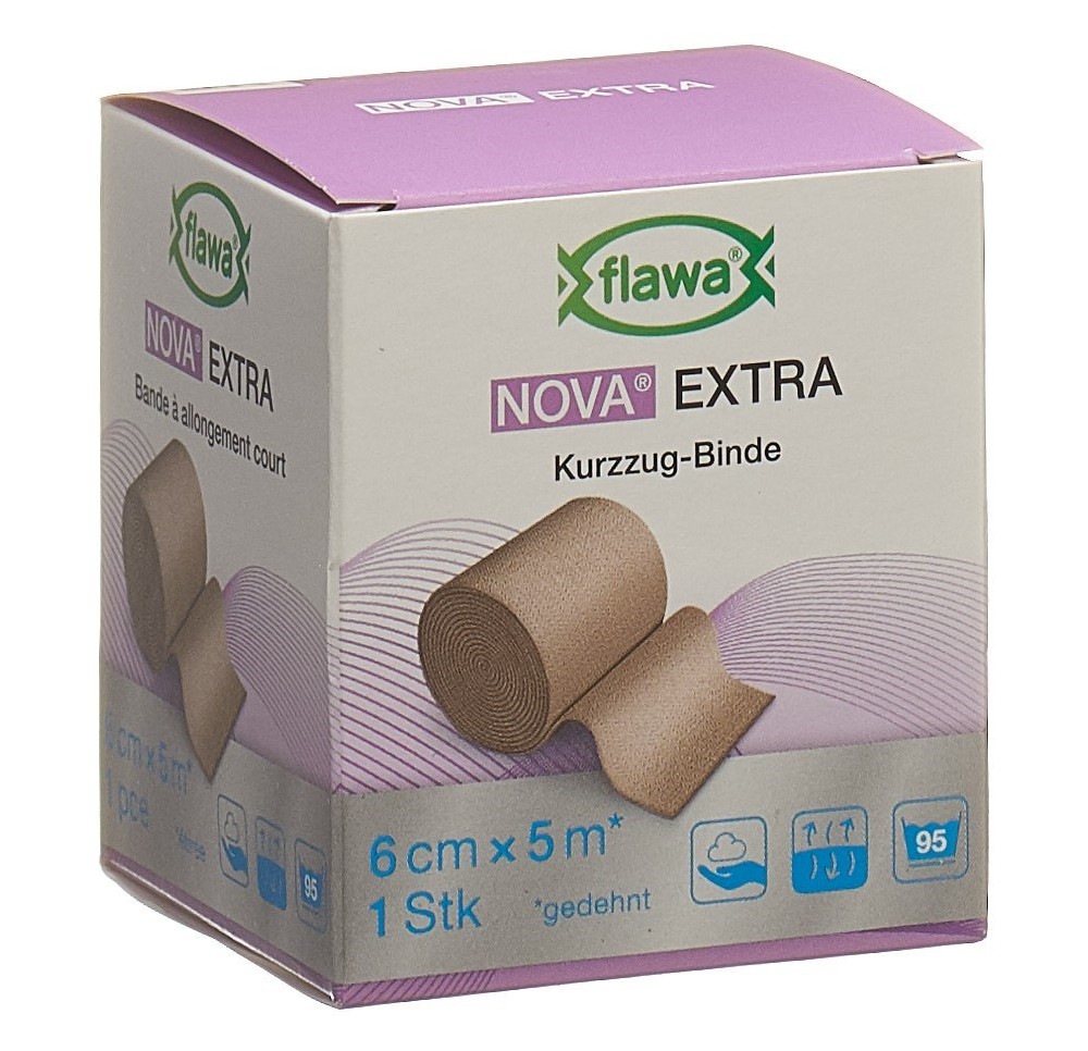 FLAWA NOVA EXTRA bande extens courte 6cmx5m chair FLAWA NOVA EXTRA bande extens courte 6cmx5m chair